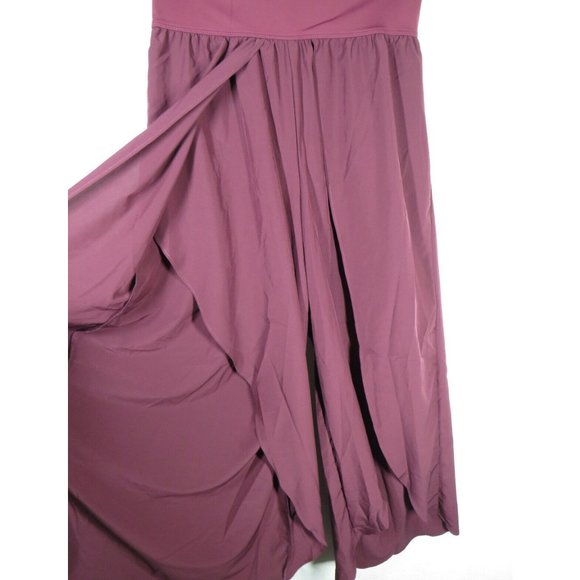 Breezeful Crimson High Waisted Split Leg Harem Pants, Pocket - Picture 2 of 10